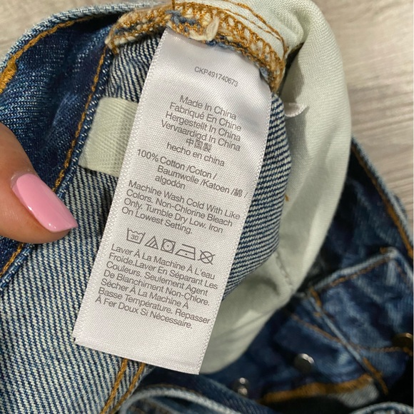 Madewell Alexa Chung High Rise Straight Classic Blue Women's Jeans - Picture 5 of 7